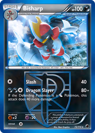 Bisharp 73/116 Pokemon card