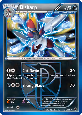 Bisharp 74/116 Pokemon card