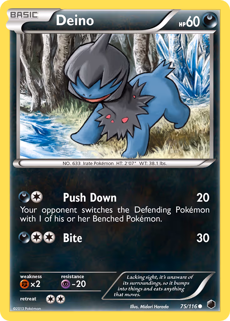 Deino 75/116 Pokemon card