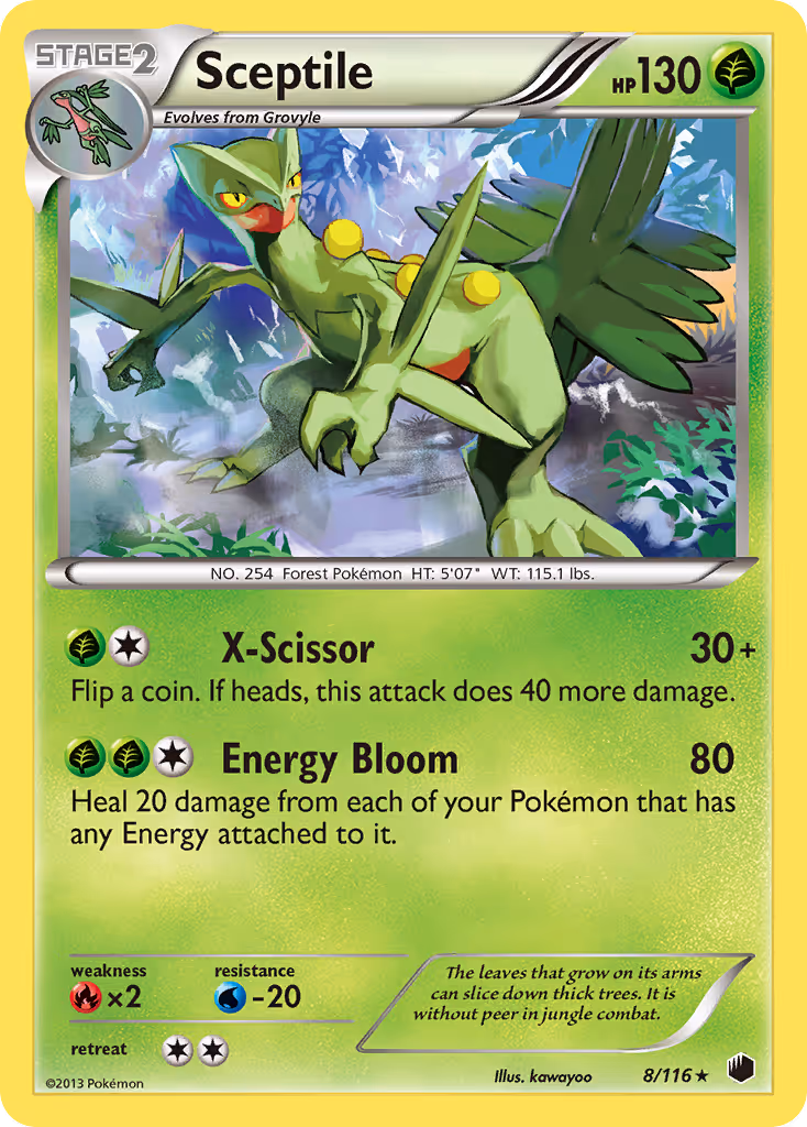 Sceptile 8/116 Pokemon card