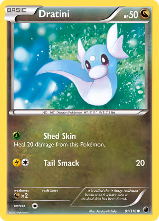 Dratini 81/116 Pokemon card