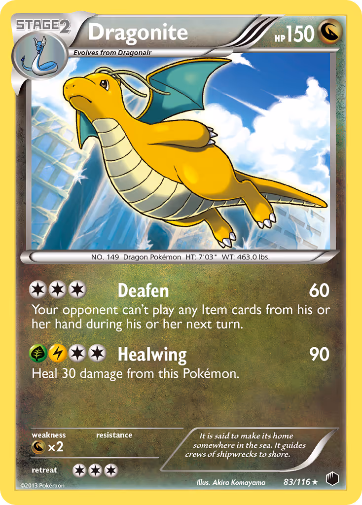 Dragonite 83/116 Pokemon card
