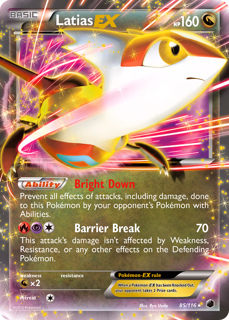 Latias-EX 85/116 Pokemon card