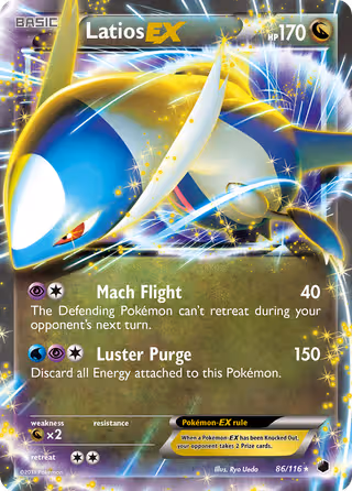 Latios-EX 86/116 Pokemon card