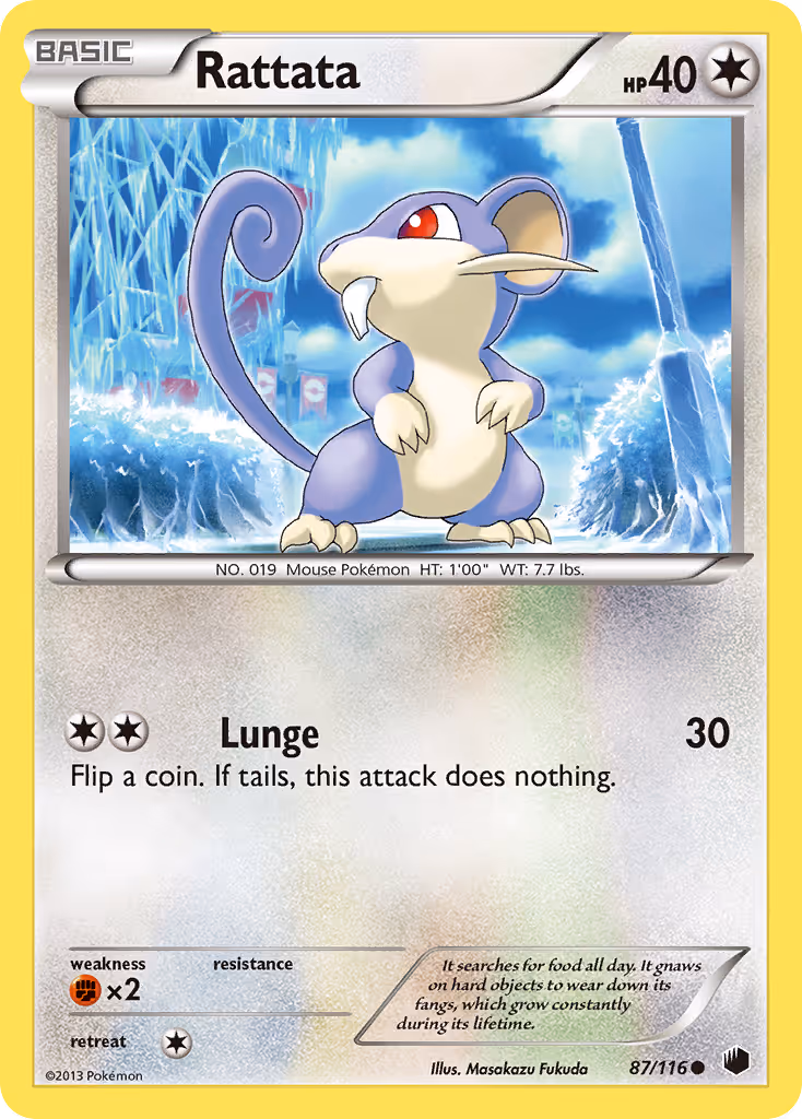Rattata 87/116 Pokemon card