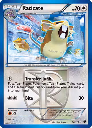 Raticate 88/116 Pokemon card