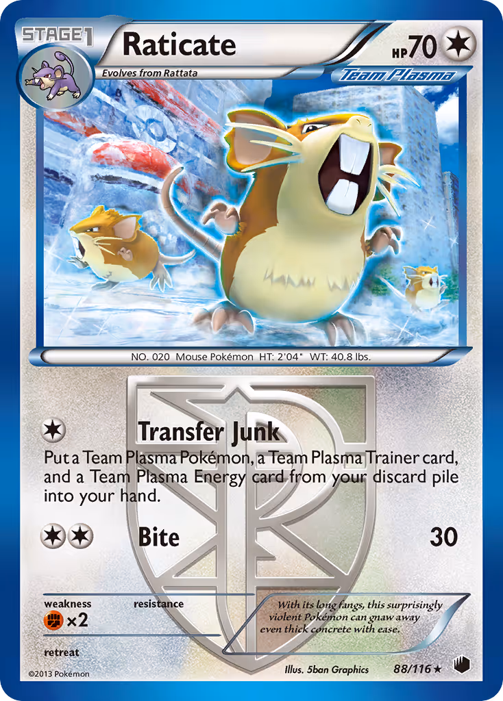 Raticate 88/116 Pokemon card