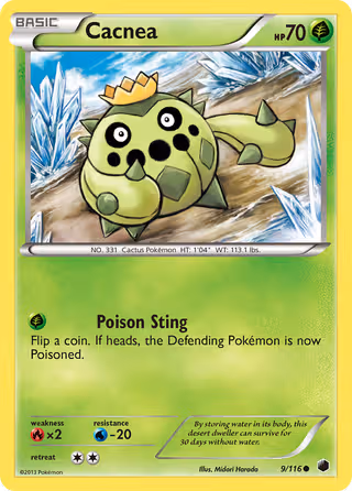 Cacnea 9/116 Pokemon card