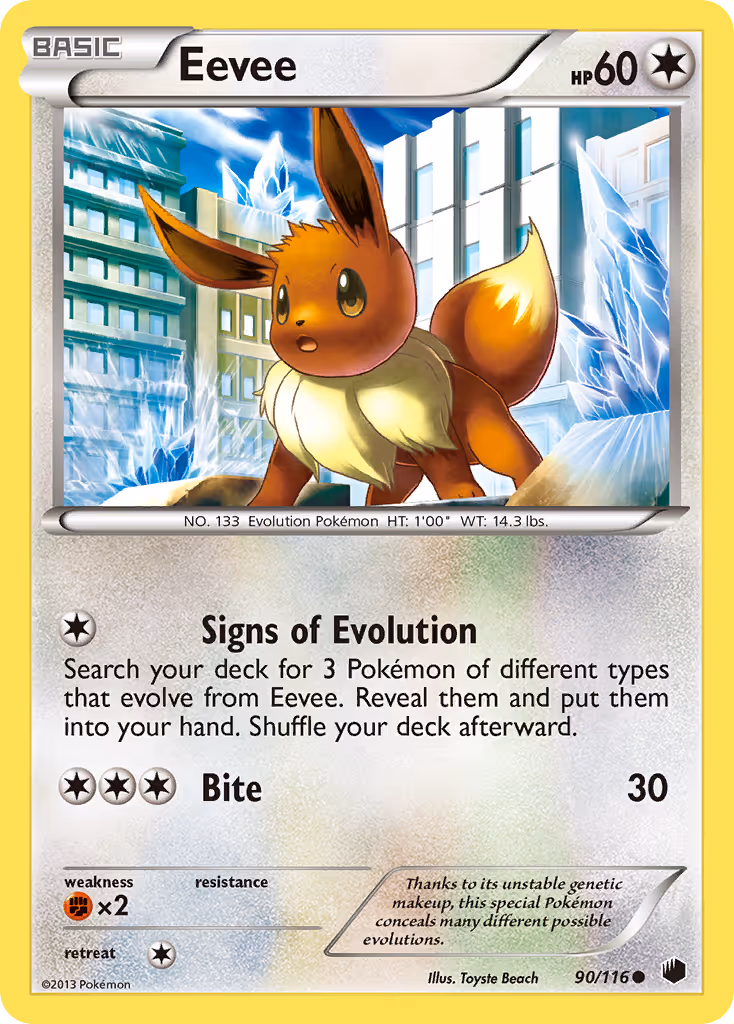 Eevee 90/116 Pokemon card