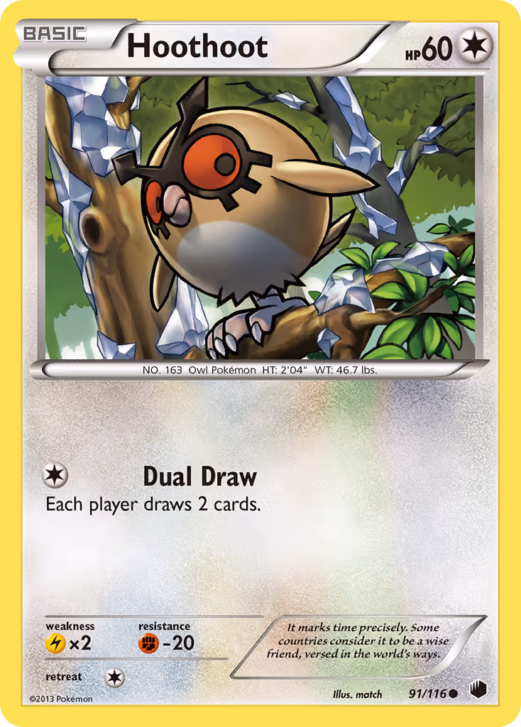 Hoothoot 91/116 Pokemon card