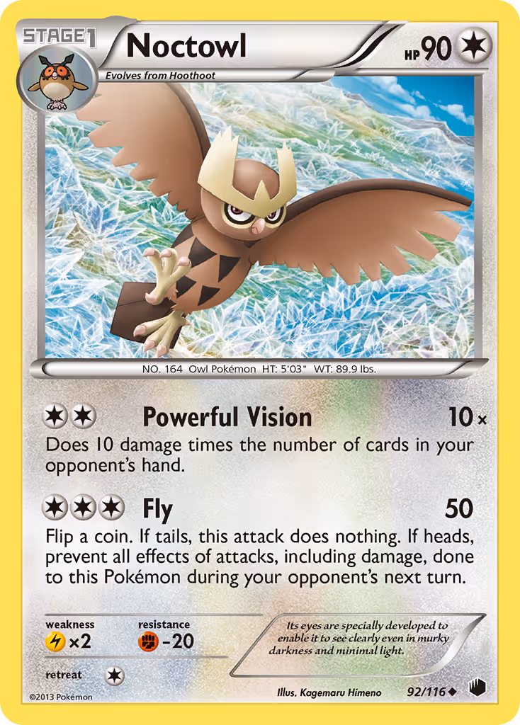 Noctowl 92/116 Pokemon card