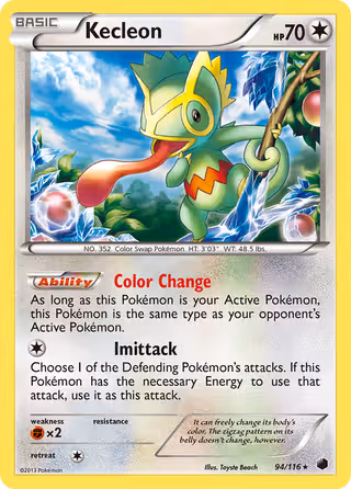 Kecleon 94/116 Pokemon card