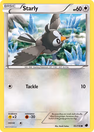 Starly 95/116 Pokemon card