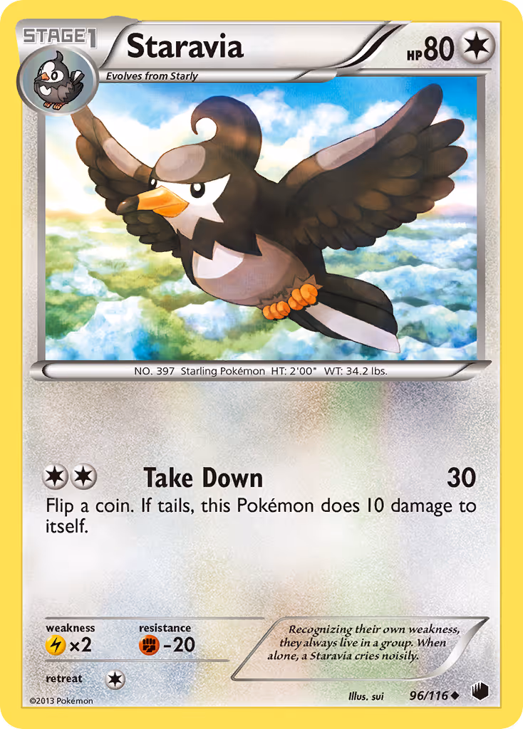 Staravia 96/116 Pokemon card
