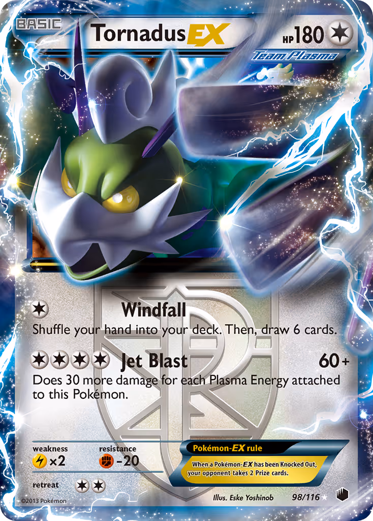 Tornadus-EX 98/116 Pokemon card