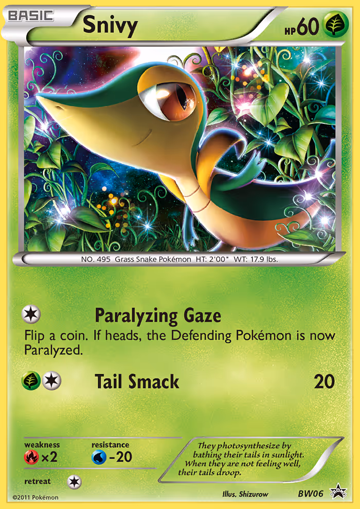 Snivy BW06 Pokemon card
