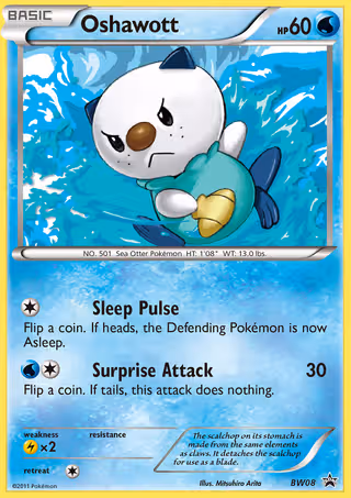 Oshawott BW08 Pokemon card