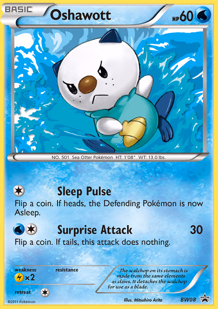 Oshawott BW08 Pokemon card