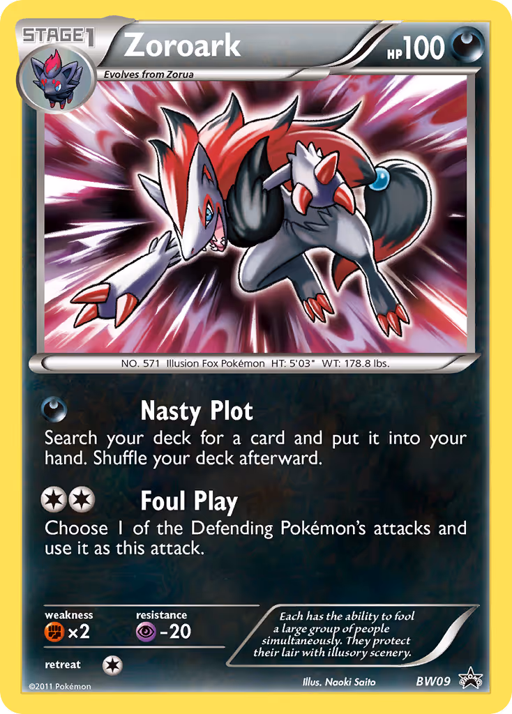Zoroark BW09 Pokemon card