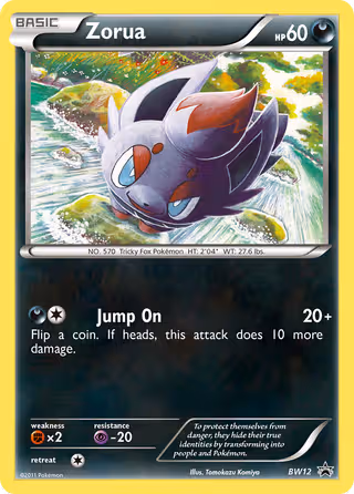 Zorua BW12 Pokemon card