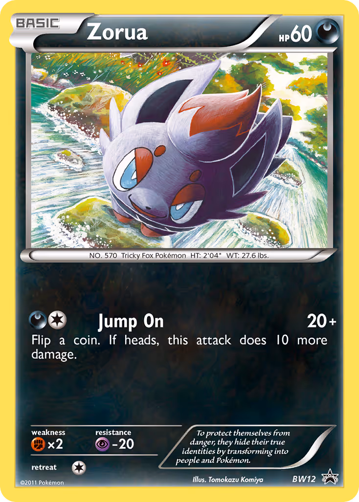 Zorua BW12 Pokemon card