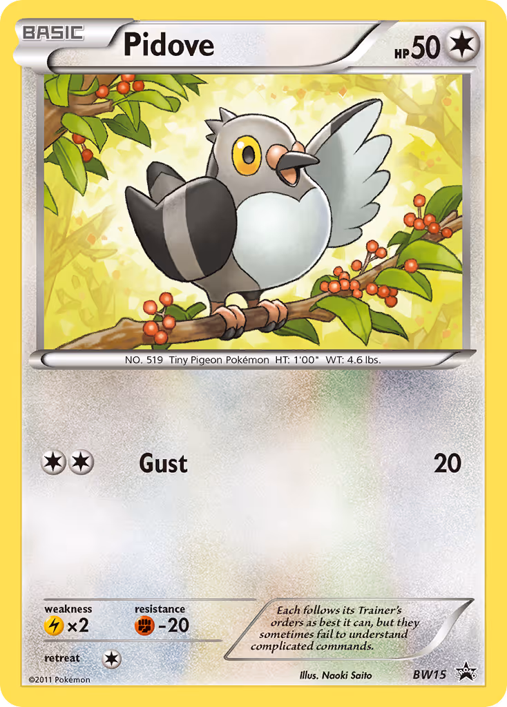 Pidove BW15 Pokemon card