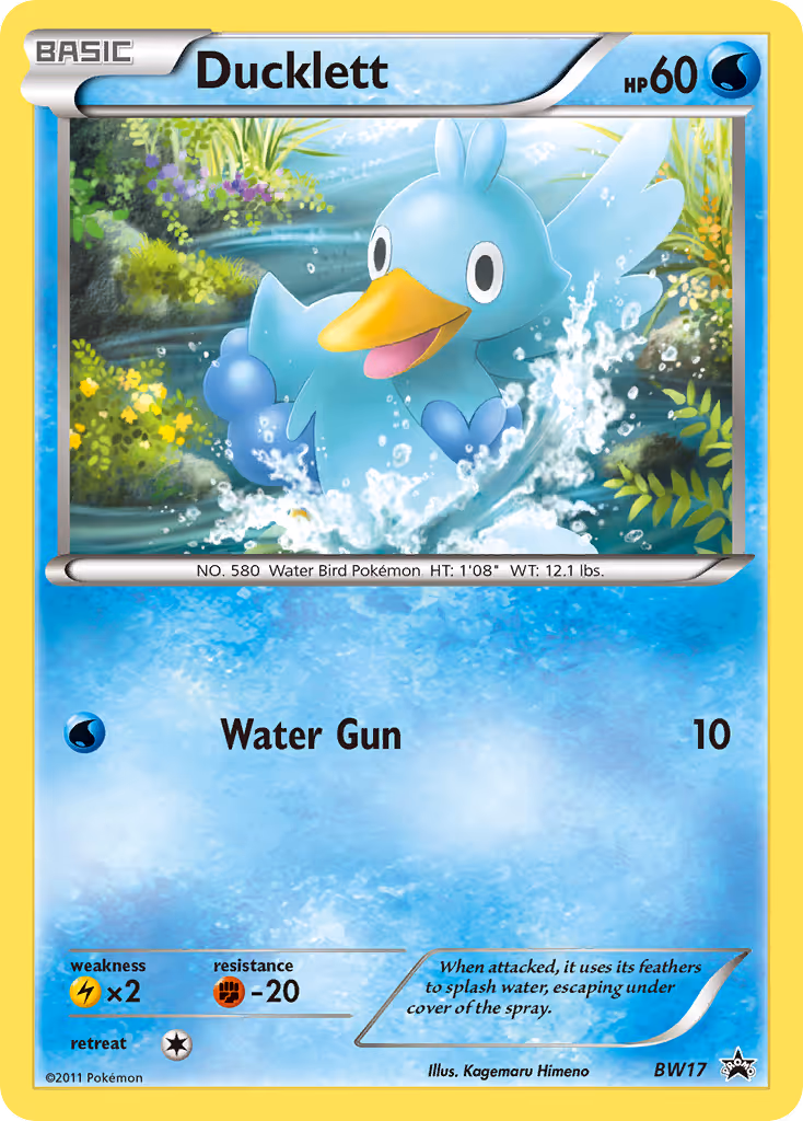 Ducklett BW17 Pokemon card