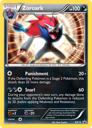Zoroark BW19 Pokemon card