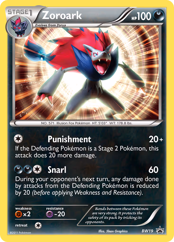 Zoroark BW19 Pokemon card