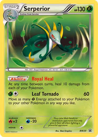 Serperior BW20 Pokemon card