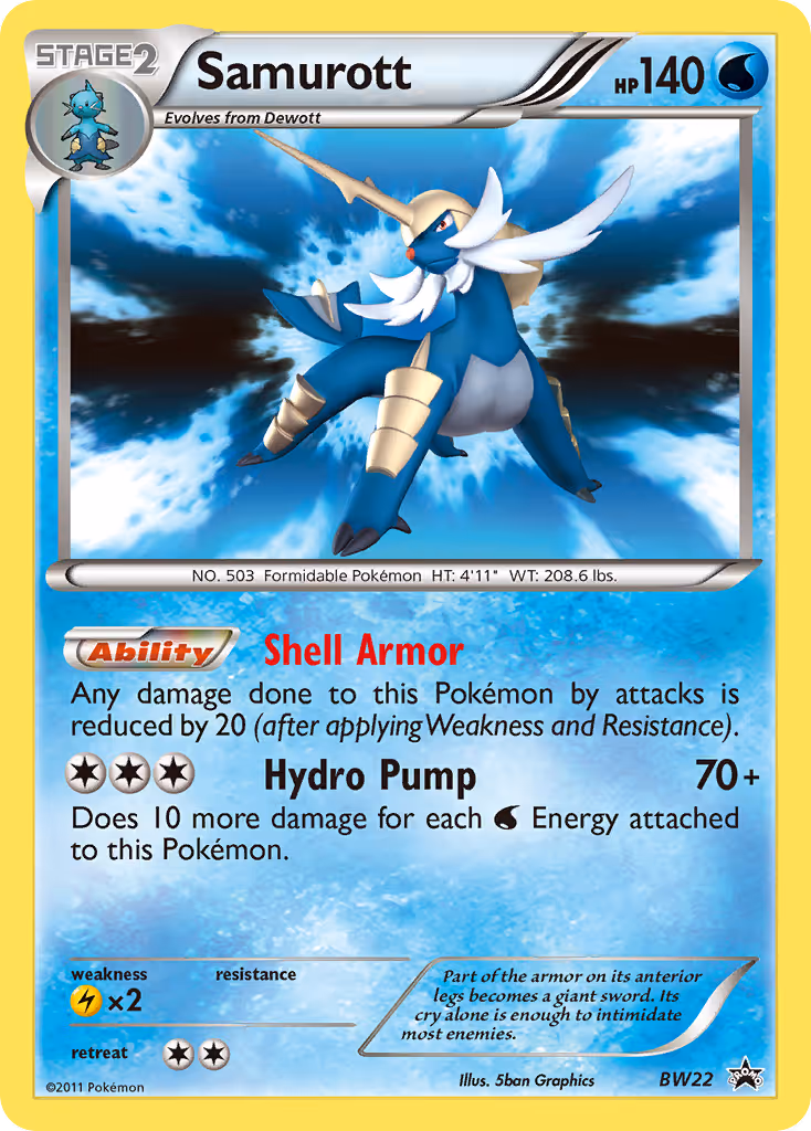 Samurott BW22 Pokemon card
