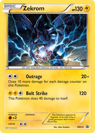 Zekrom BW24 Pokemon card