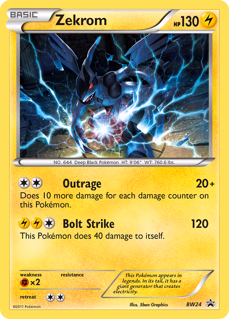 Zekrom BW24 Pokemon card