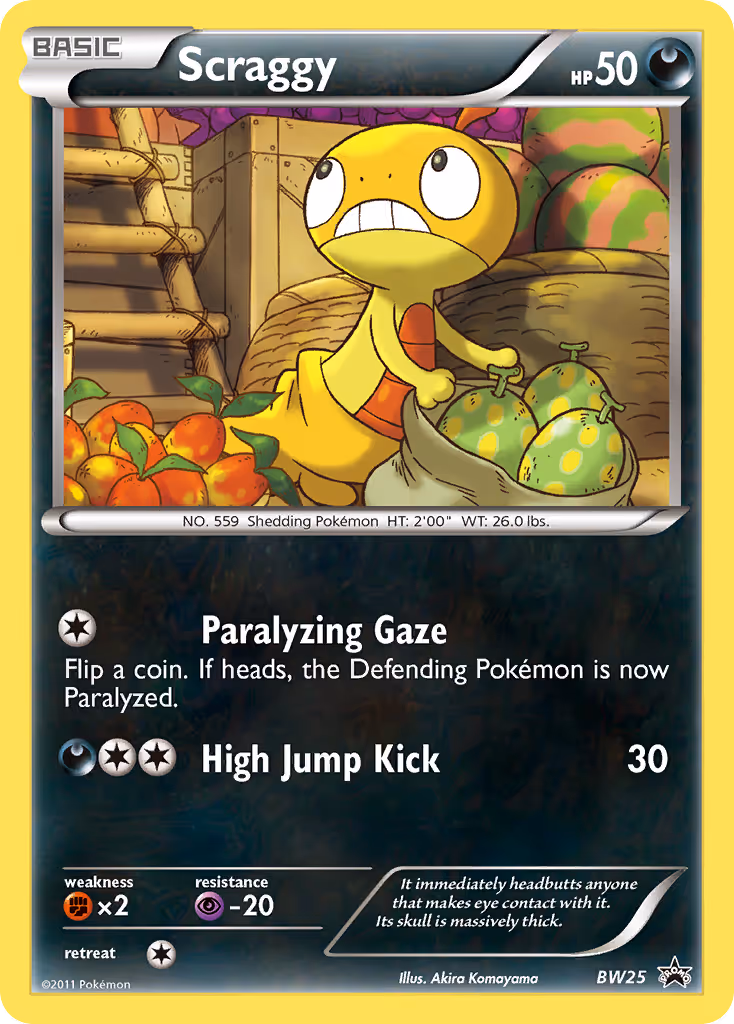 Scraggy BW25 Pokemon card