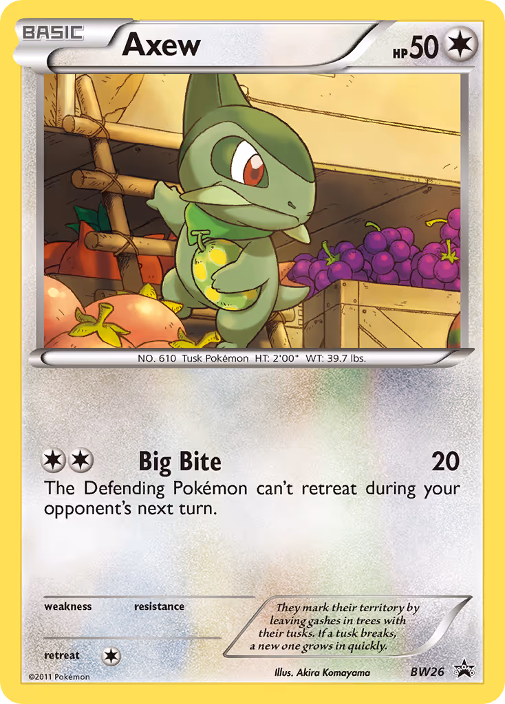 Axew BW26 Pokemon card