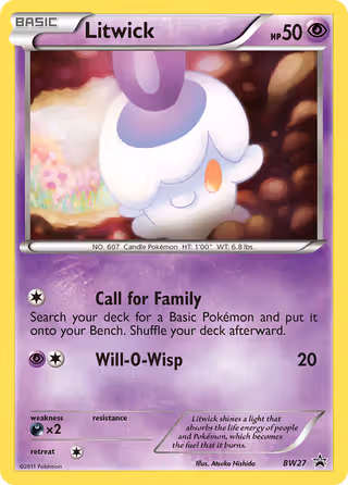 Litwick BW27 Pokemon card