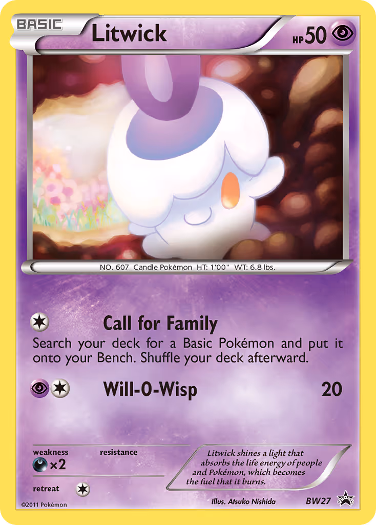 Litwick BW27 Pokemon card