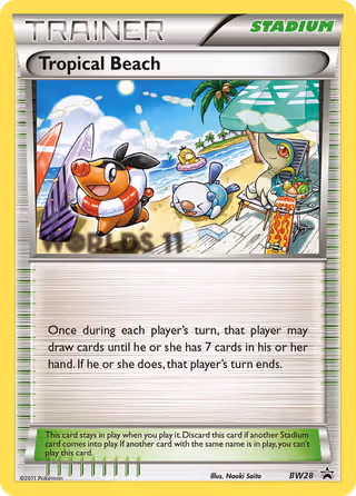 Tropical Beach BW28 Pokemon card