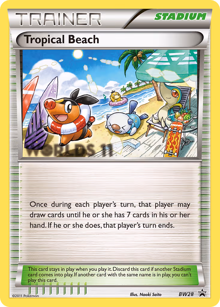 Tropical Beach BW28 Pokemon card