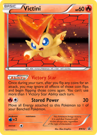 Victini BW32 Pokemon card