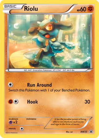 Riolu BW33 Pokemon card