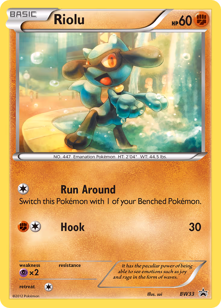 Riolu BW33 Pokemon card