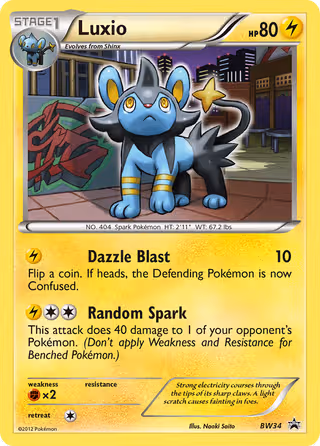 Luxio BW34 Pokemon card