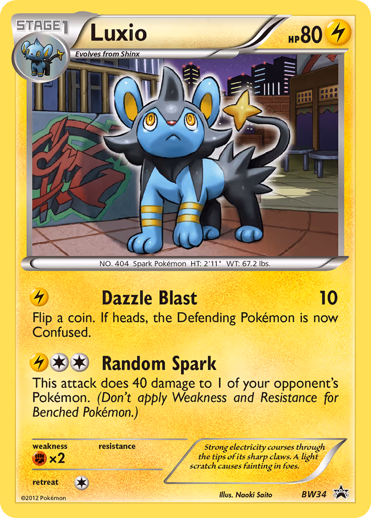 Luxio BW34 Pokemon card