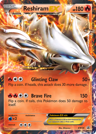 Reshiram-EX BW36 Pokemon card