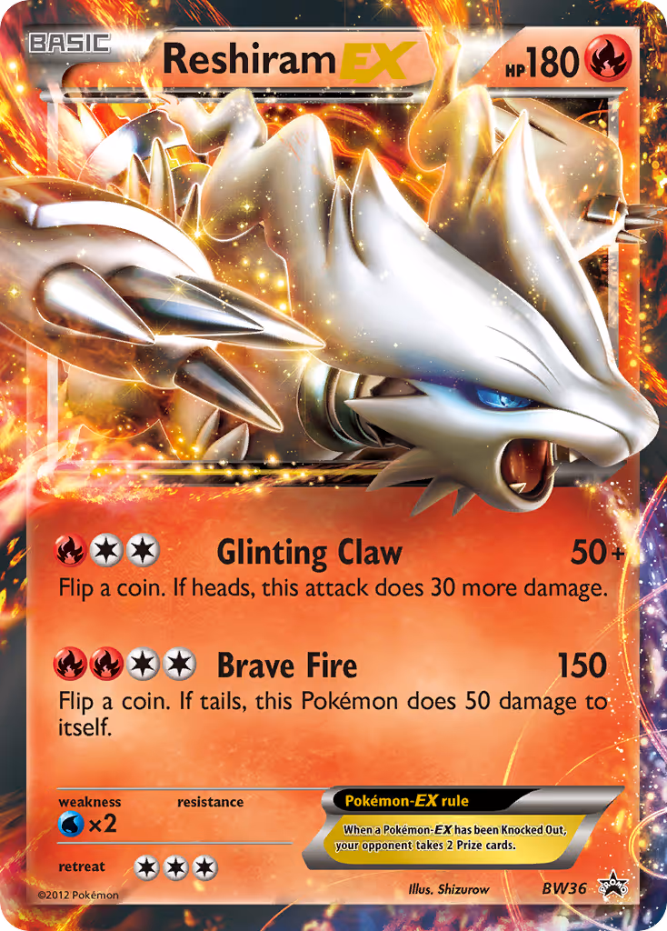 Reshiram-EX BW36 Pokemon card