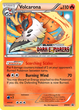 Volcarona BW40 Pokemon card