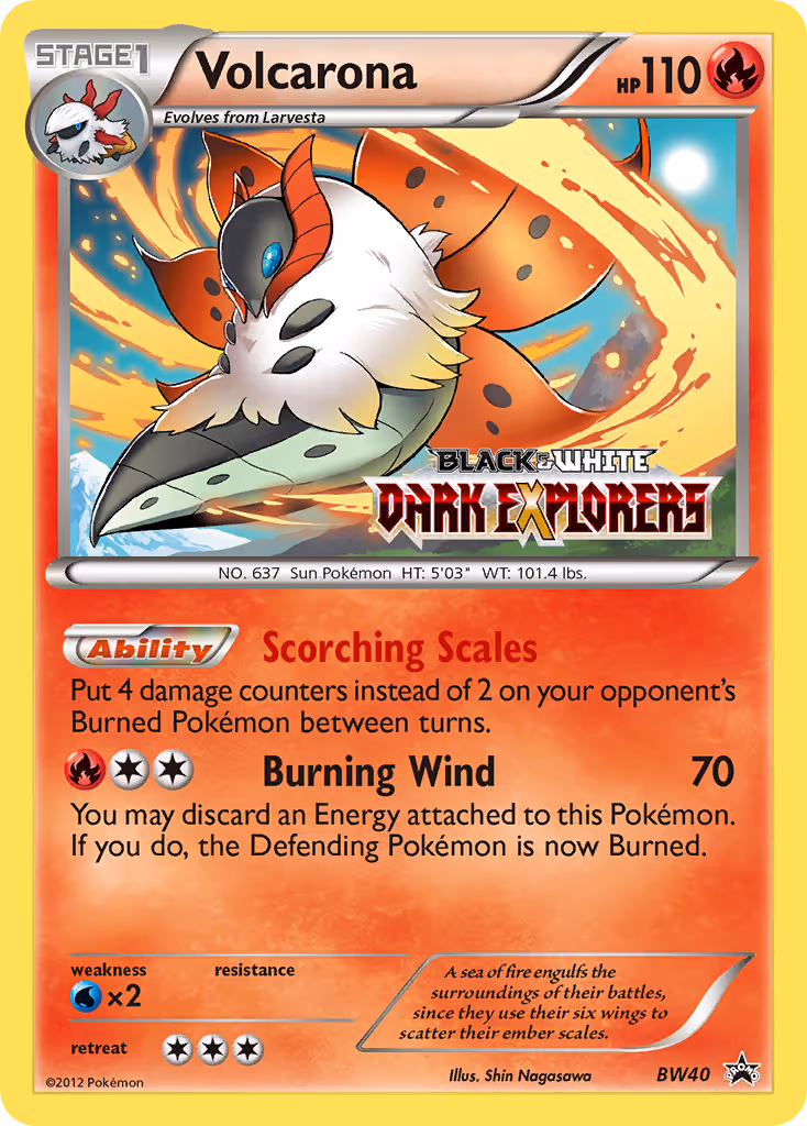 Volcarona BW40 Pokemon card
