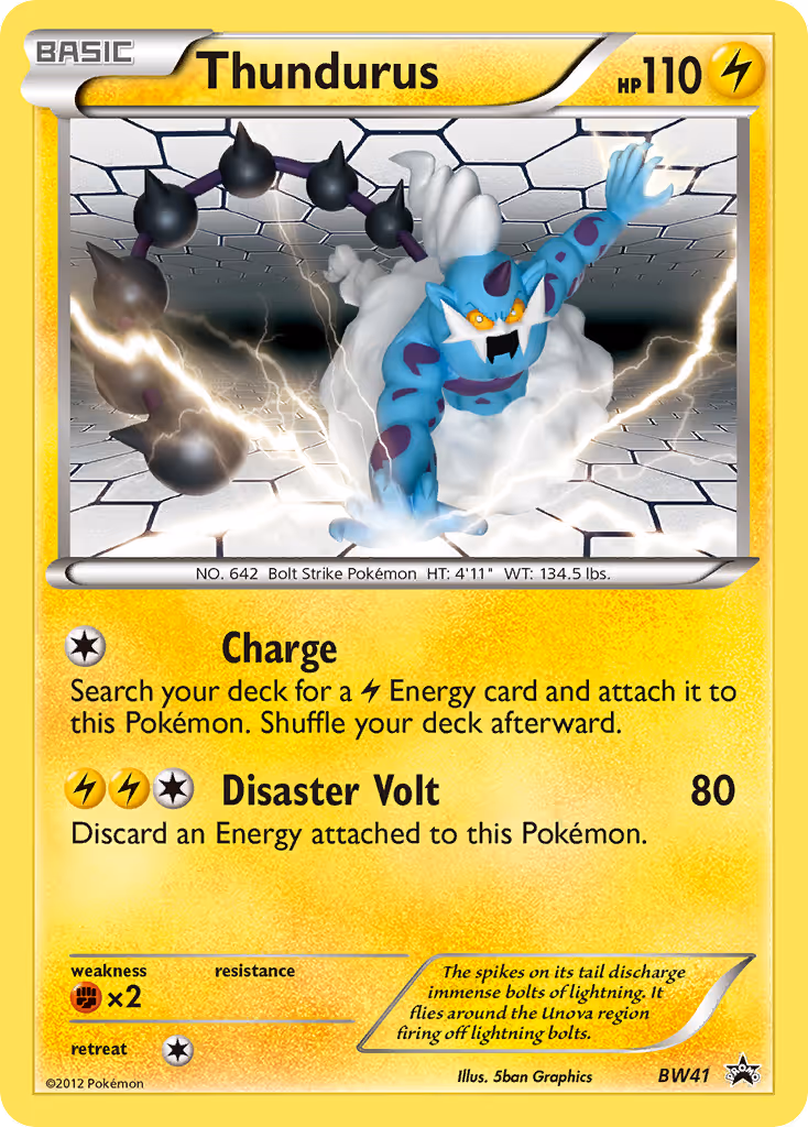 Thundurus BW41 Pokemon card