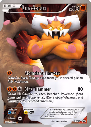 Landorus BW43 Pokemon card
